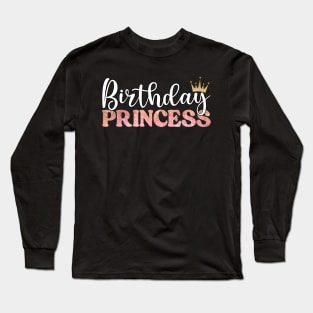 Birthday Princess Crowned Long Sleeve T-Shirt